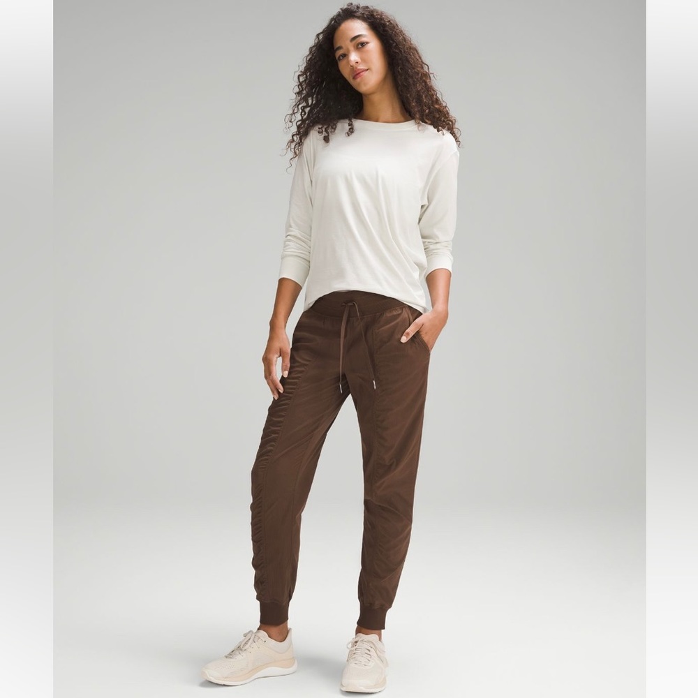 Dance studio mid-rise joggers, full length, color Java
